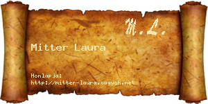 Mitter Laura névjegykártya